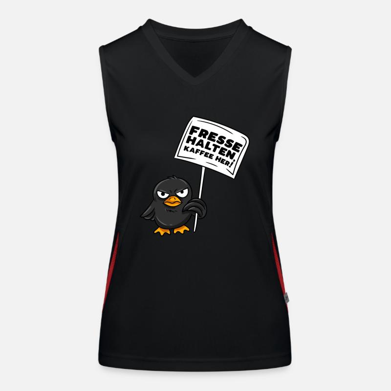 Kaffee Funktionelles Kontrast-Tank Top für Frauen