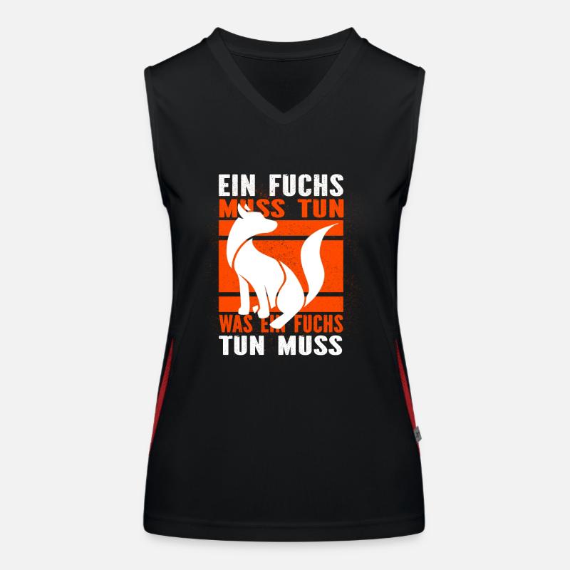 Ein Fuchs muss tun, was ein Fuchs tun muss.... Funktionelles Kontrast-Tank Top für Frauen