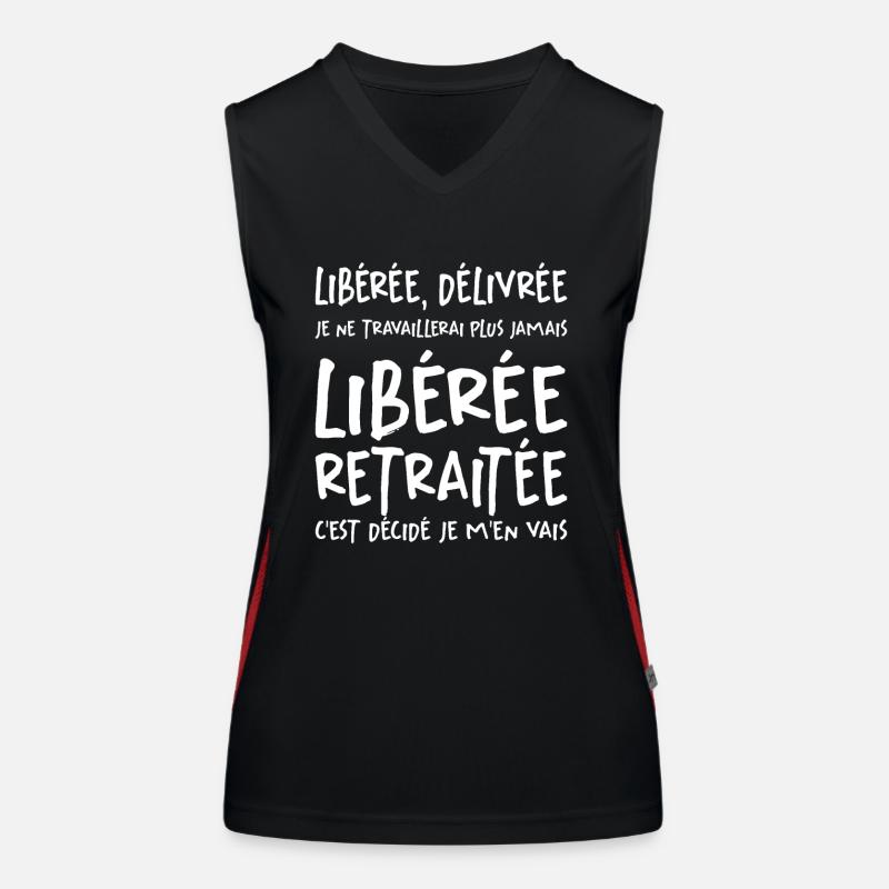 Liberée - Délivrée - Retraitée Débardeur respirant contrasté Femme