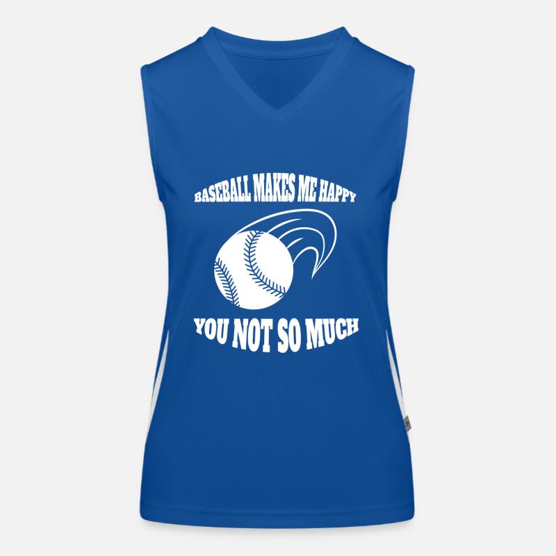 Baseball Baseball Lover Cadeau Jeu de baseball Débardeur respirant contrasté Femme