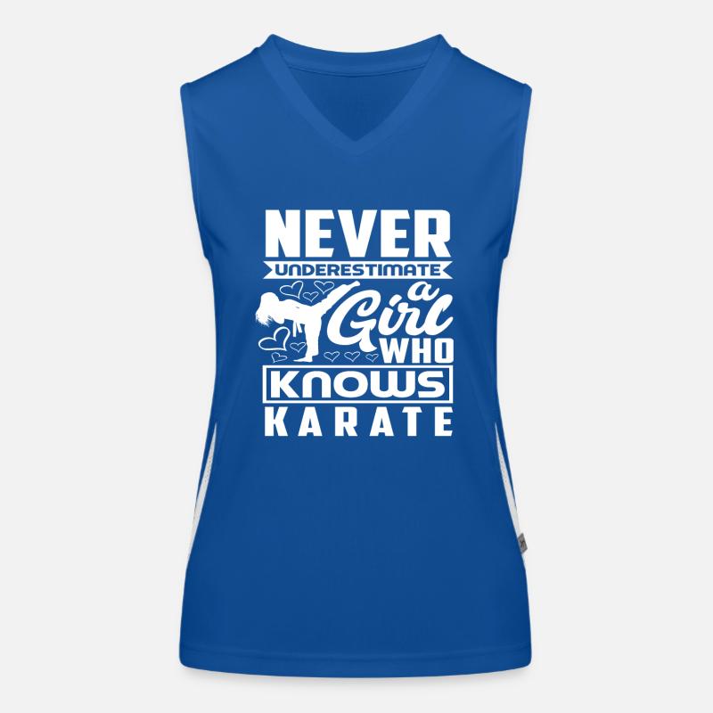 Karate Mädchen Geschenk Funktionelles Kontrast-Tank Top für Frauen