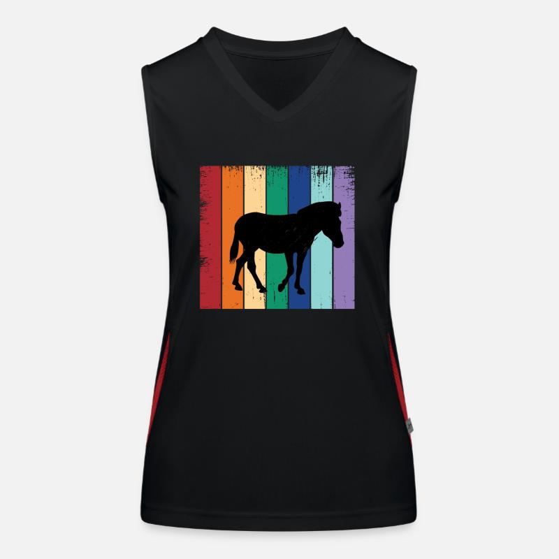 Zebra Funktionelles Kontrast-Tank Top für Frauen