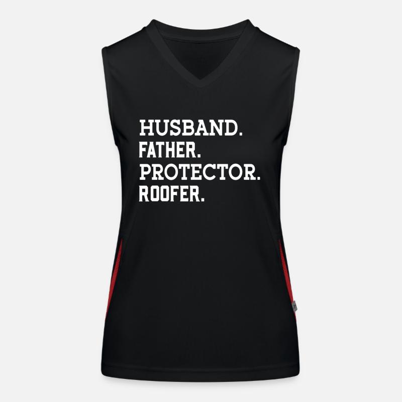 Papa Roofer Father Roofing Craft Roofing Roof Women's Functional Contrast Tank Top