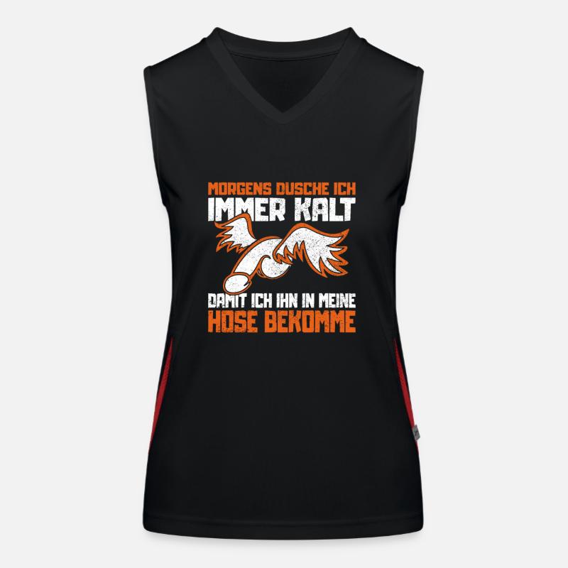 Eisbaden Eisbader kalt duschen Winterbaden Eis Funktionelles Kontrast-Tank Top für Frauen