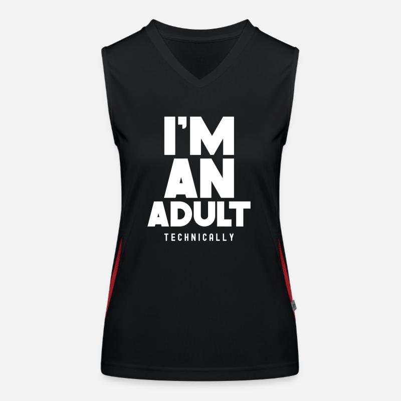 Ich Bin Ein Erwachsener Technisch Erwachsen Funktionelles Kontrast-Tank Top für Frauen