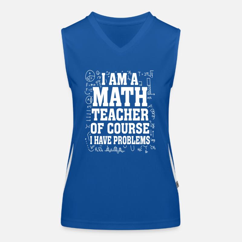 Professeur de mathématiques Formule mathématique Professeur de géométrie Débardeur respirant contrasté Femme
