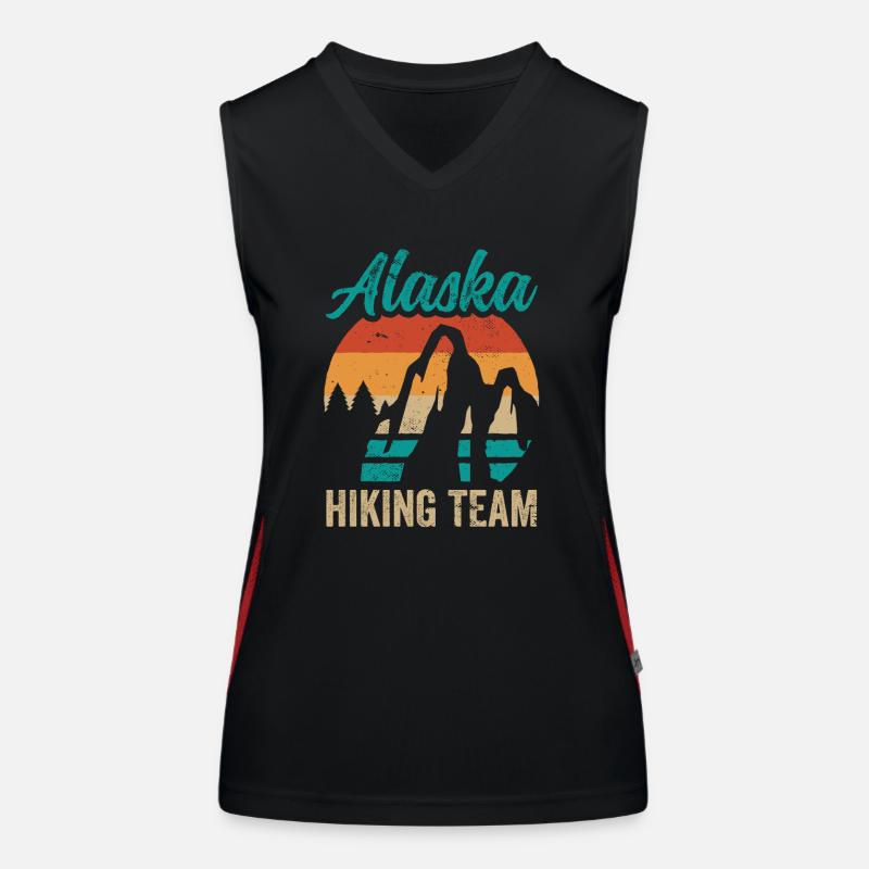Alaska Wanderteam Wandern Wanderer Wanderung Funktionelles Kontrast-Tank Top für Frauen