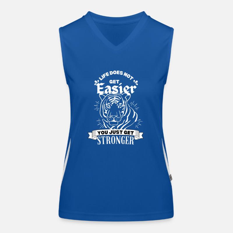 Das Leben wird nicht einfacher Du aber Stärker Funktionelles Kontrast-Tank Top für Frauen