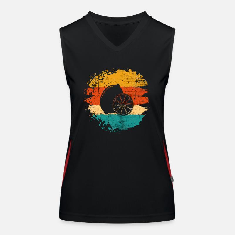 Lemon Fruit Lover Retro Lemonade Gift idea Women's Functional Contrast Tank Top