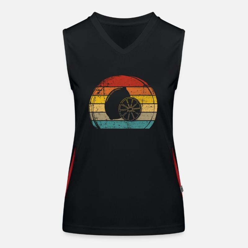Lemon Fruit Lover Retro Lemonade Gift idea Women's Functional Contrast Tank Top