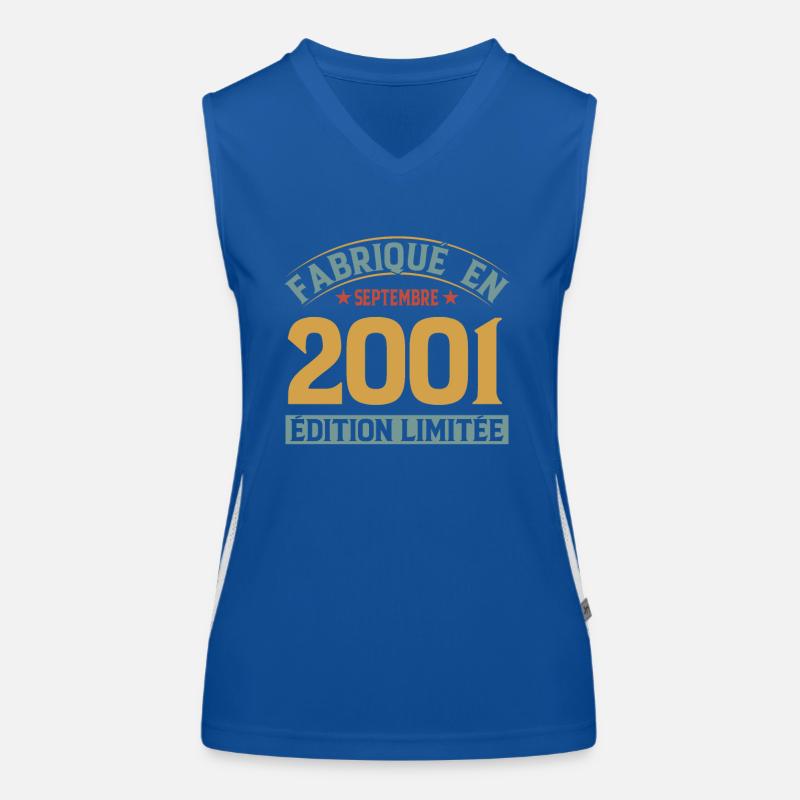 Fabriqué En Septembre 2001 Édition Limitée Débardeur respirant contrasté Femme