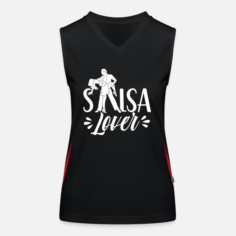 Amateurs de Salsa Hobby Dancing Danse Danse Débardeur respirant contrasté Femme