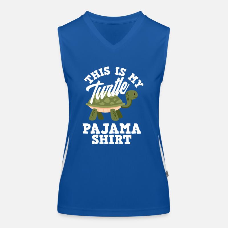 Turtle Pigiama Camicia Top sportivo da donna in contrasto cromatico