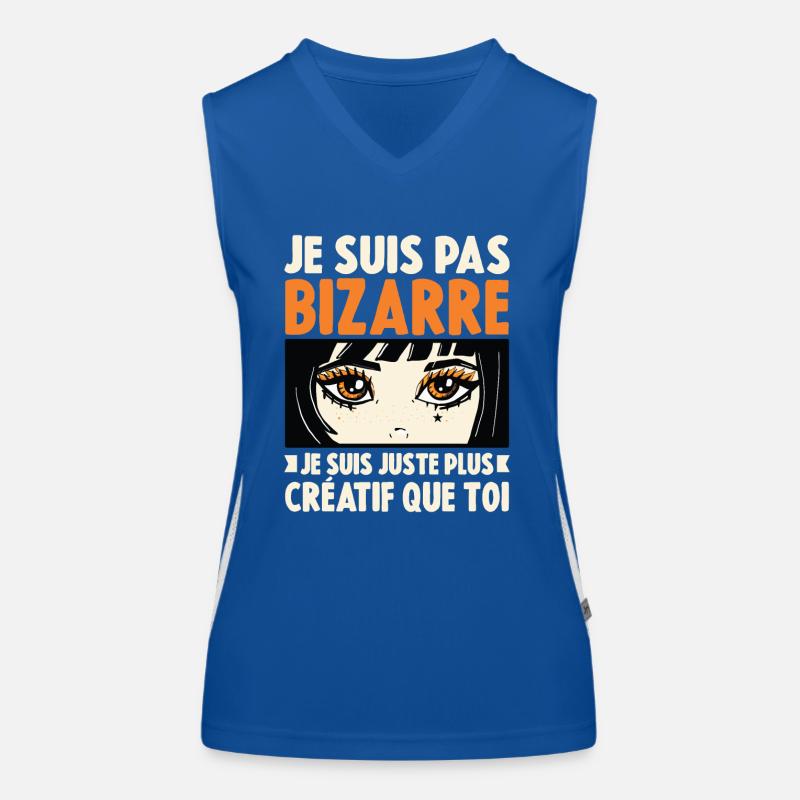 Je ne suis pas bizarre, je suis juste plus créatif Débardeur respirant contrasté Femme