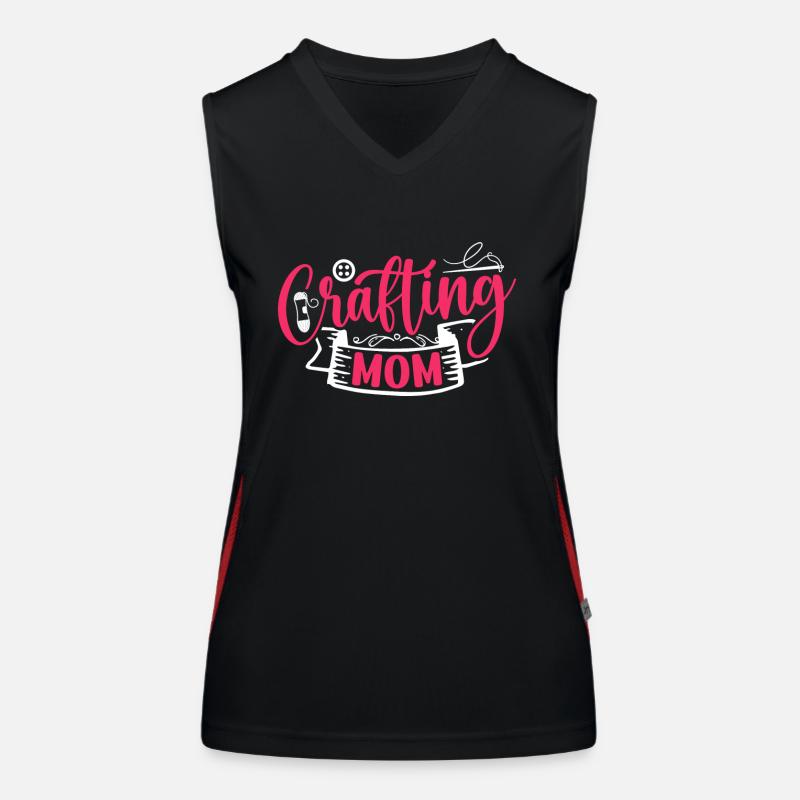 Basteln Mama Bastler Bastel Mutter Funktionelles Kontrast-Tank Top für Frauen