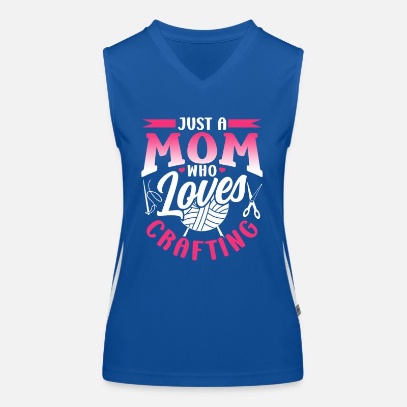 Nur Eine Mutter Die Das Basteln Liebt Mama Bastel Funktionelles Kontrast-Tank Top für Frauen