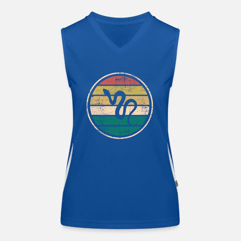 Snake Retro Reptile Python Gift idea Funktionelles Kontrast-Tank Top für Frauen