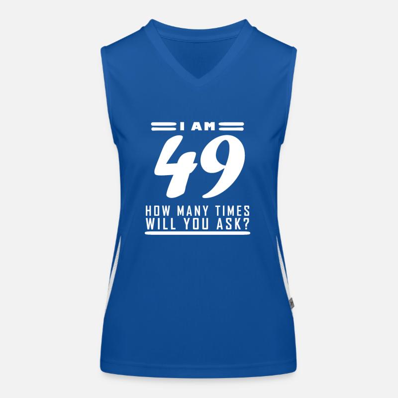 Ich bin 49 – 49. Geburtstag Geschenk Funktionelles Kontrast-Tank Top für Frauen