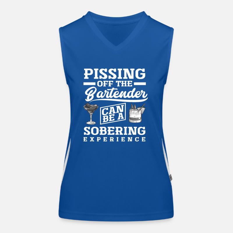 Funny bartender Women's Functional Contrast Tank Top