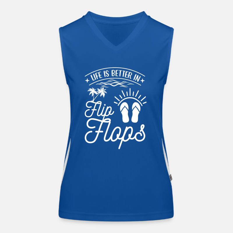 flip flops Sommer Sonne Meer Strand Baden Urlaub Funktionelles Kontrast-Tank Top für Frauen