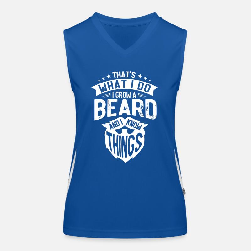 Ich Wachsen Einen Bart Und Ich Weiß Dinge, Bärtig Funktionelles Kontrast-Tank Top für Frauen