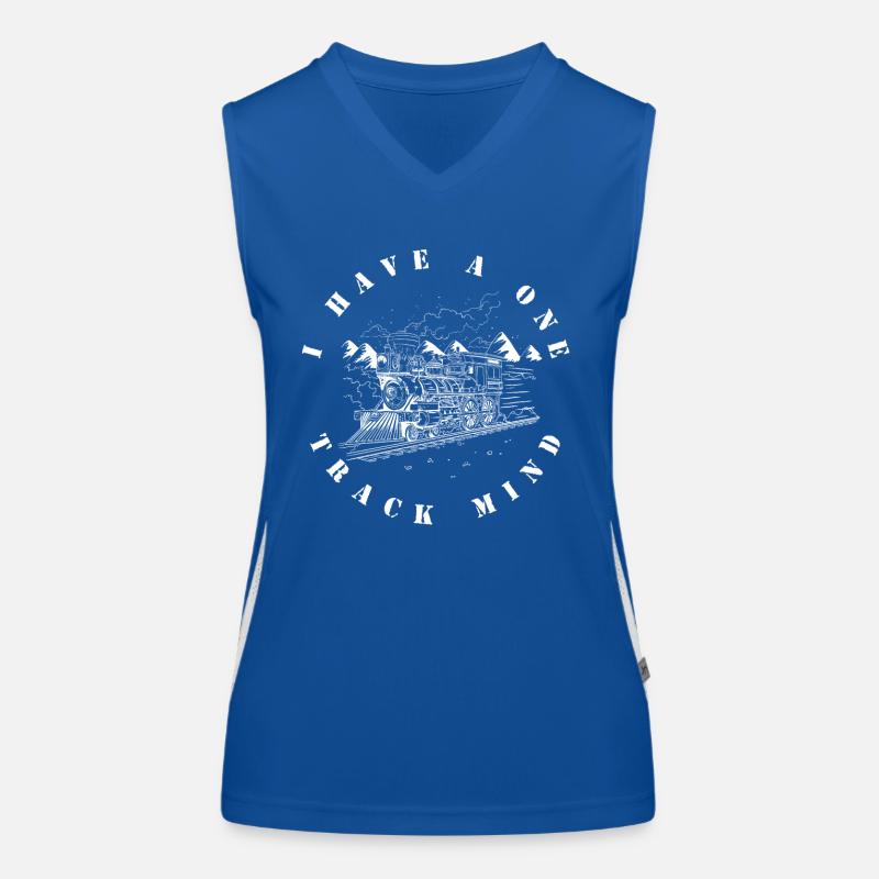 I have a one-way mind, train enthusiasts Women's Functional Contrast Tank Top