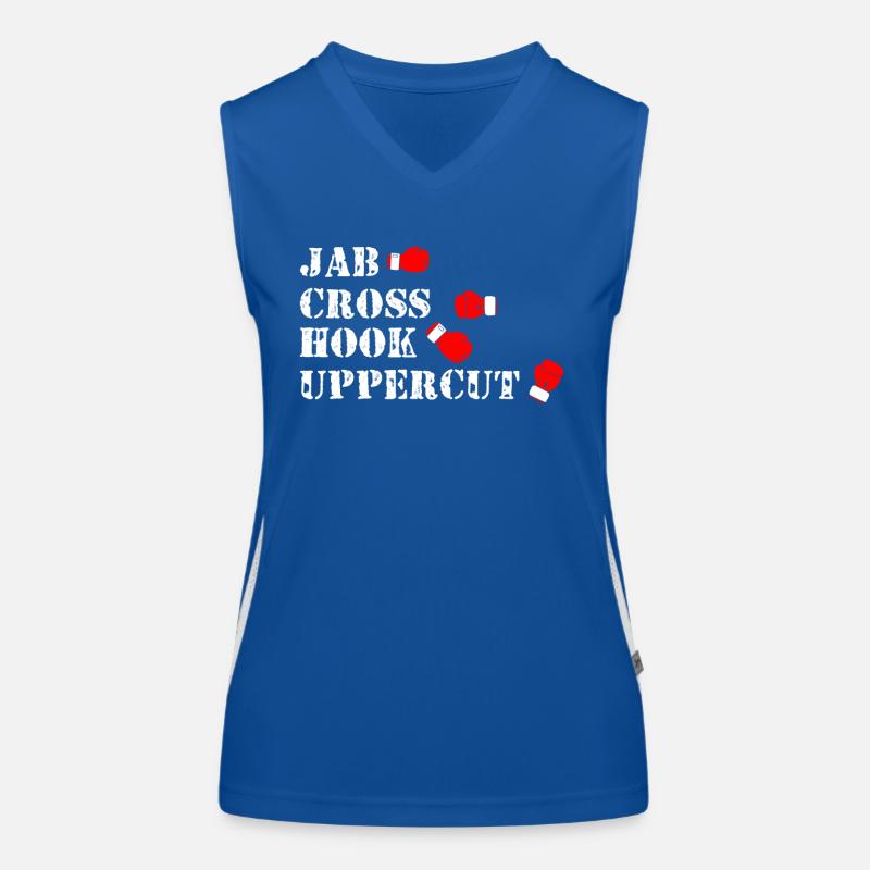 Coups de boxe, boxers, crochets vers le haut, crochets, jab Débardeur respirant contrasté Femme