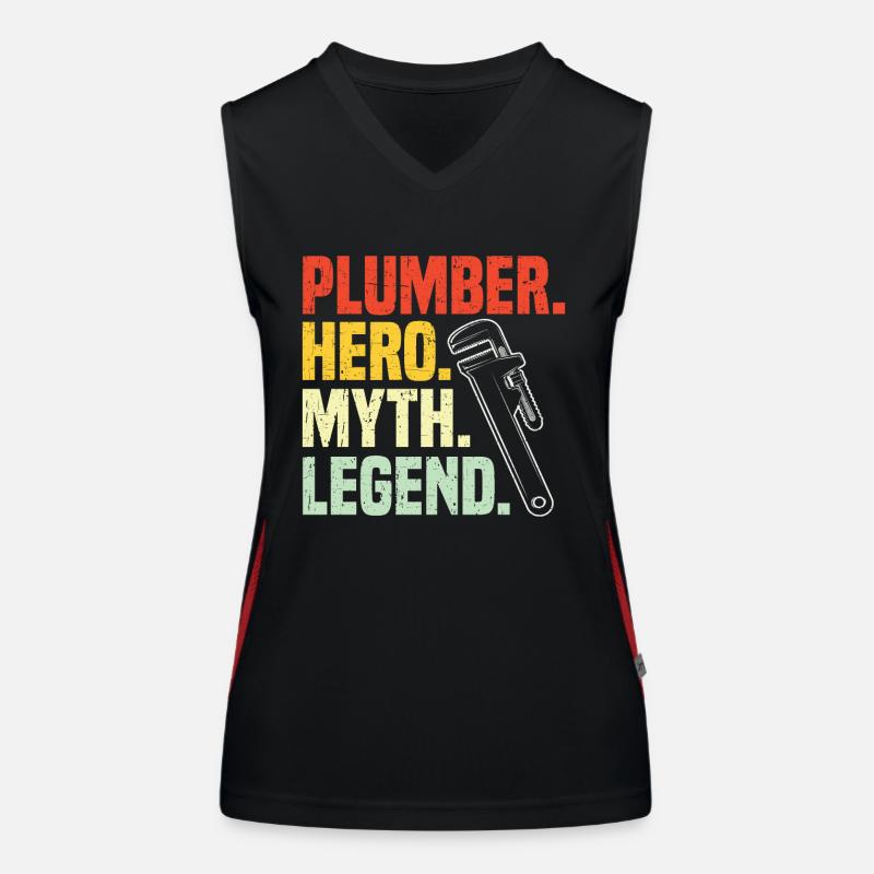 Heating engineer gift system mechanic plumber Women's Functional Contrast Tank Top