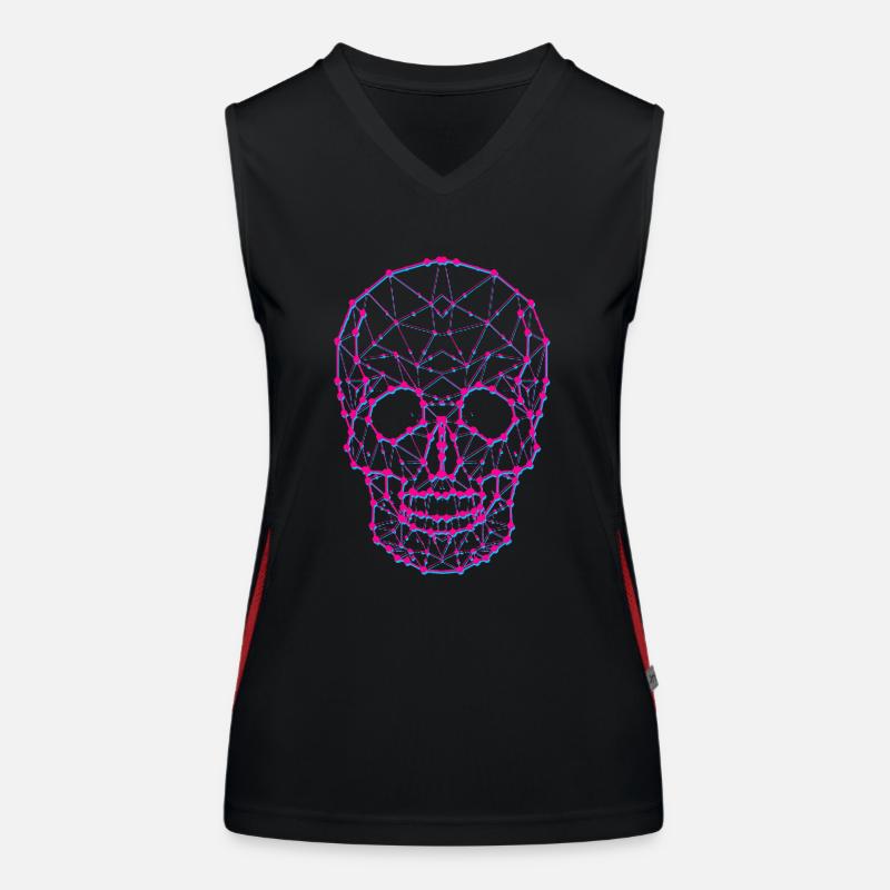 Polygon Schädel Funktionelles Kontrast-Tank Top für Frauen