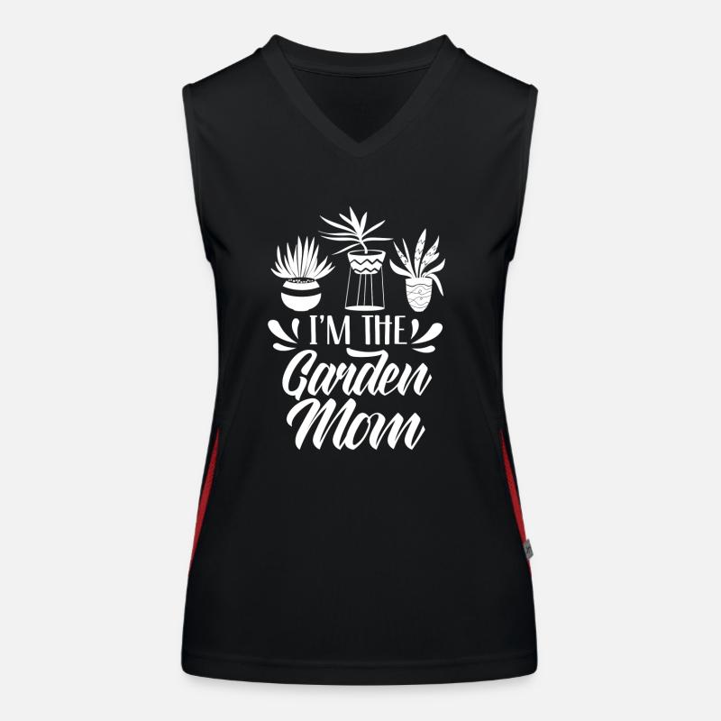 Ich Bin Die Garten Mama Mutter Gartenbau Gärtnerin Funktionelles Kontrast-Tank Top für Frauen
