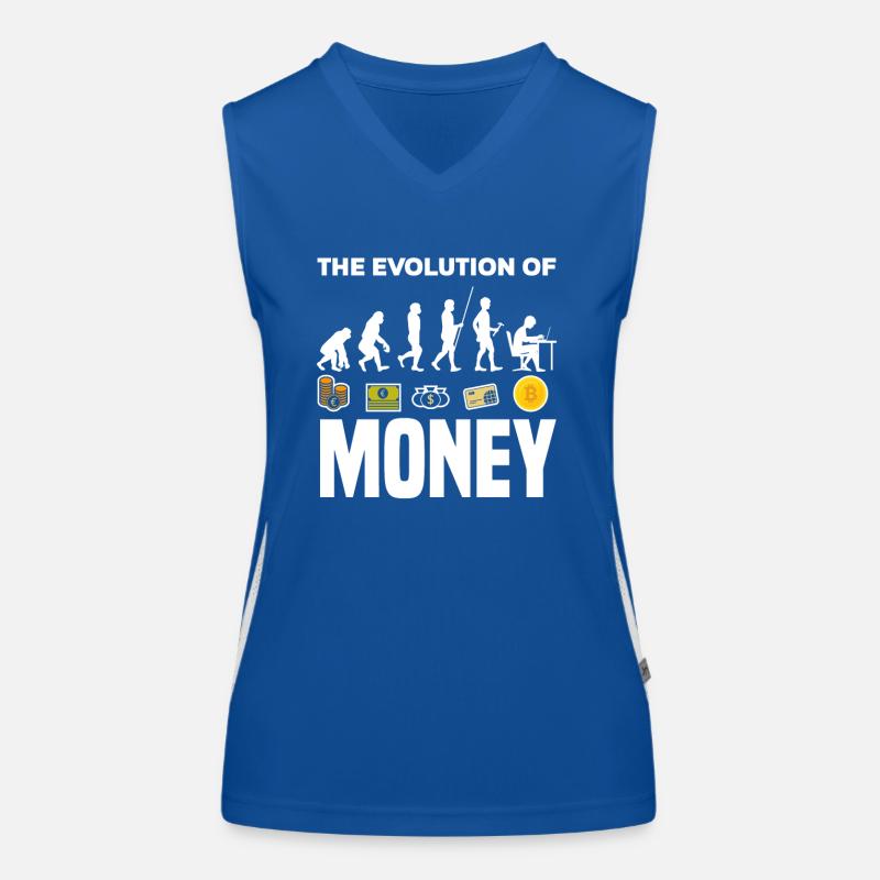 Bitcoin Money Evolution Women's Functional Contrast Tank Top