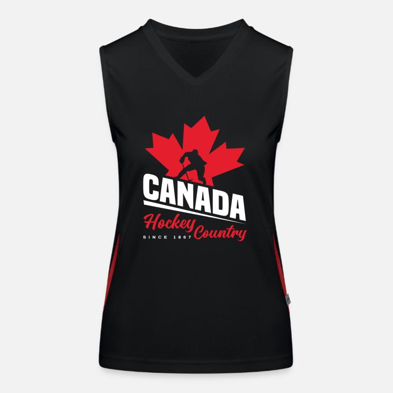 Kanada Eishockey Funktionelles Kontrast-Tank Top für Frauen