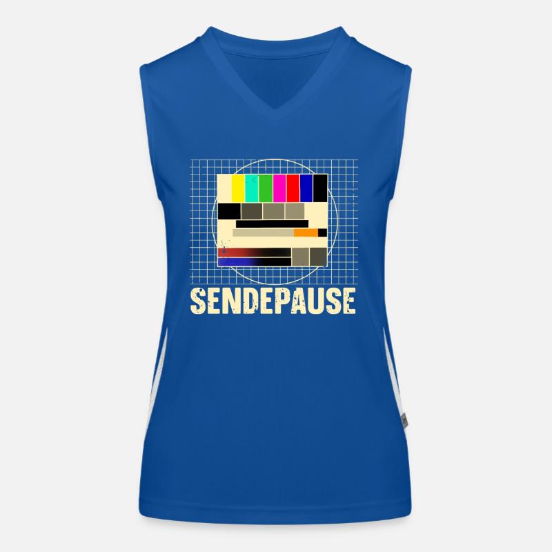 Testbild Sendepause Funktionelles Kontrast-Tank Top für Frauen