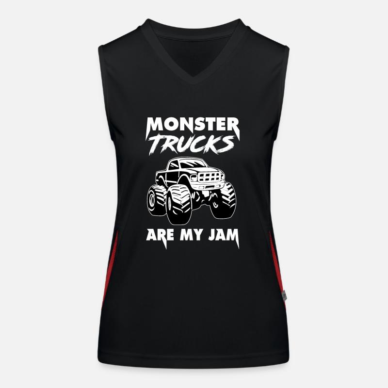 Monstertrucks sind meine Marmelade Funktionelles Kontrast-Tank Top für Frauen