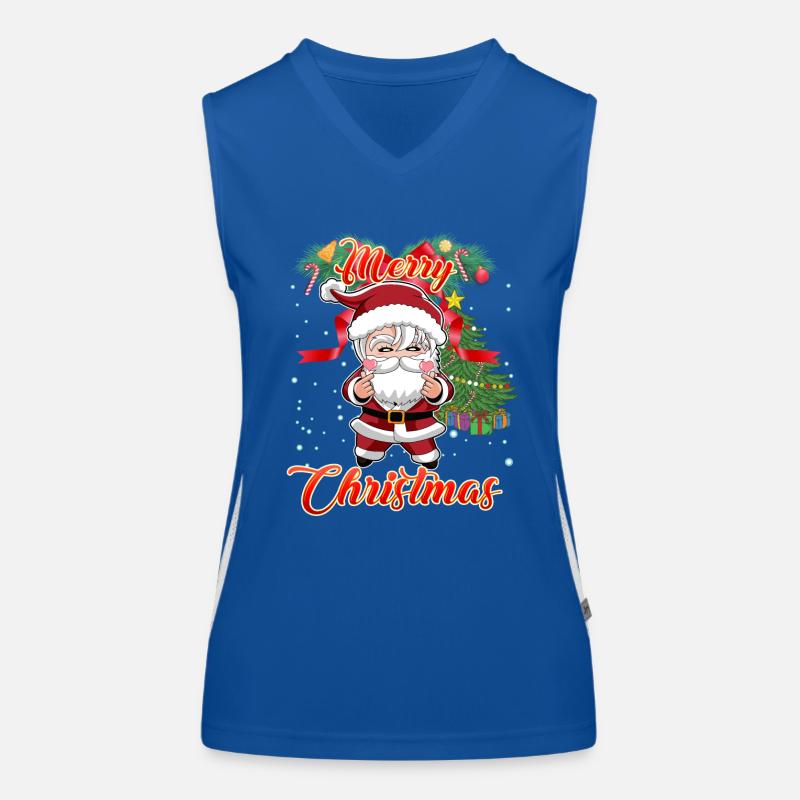 Frohe Weihnachten K-Pop Stil Weihnachtsmann Funktionelles Kontrast-Tank Top für Frauen