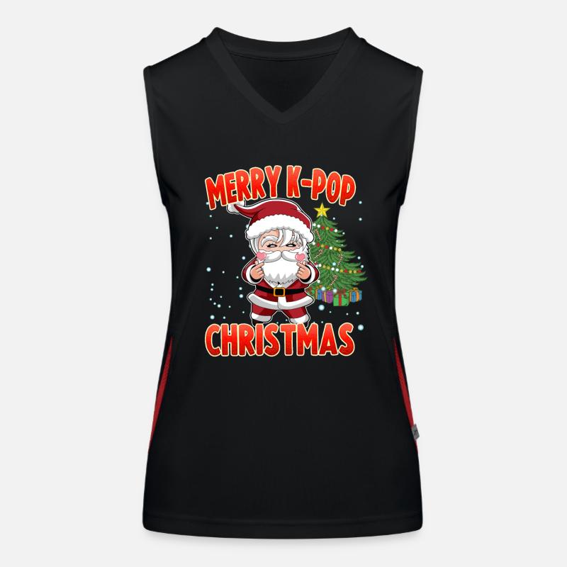 Teens K-Pop Design Weihnachten Funktionelles Kontrast-Tank Top für Frauen
