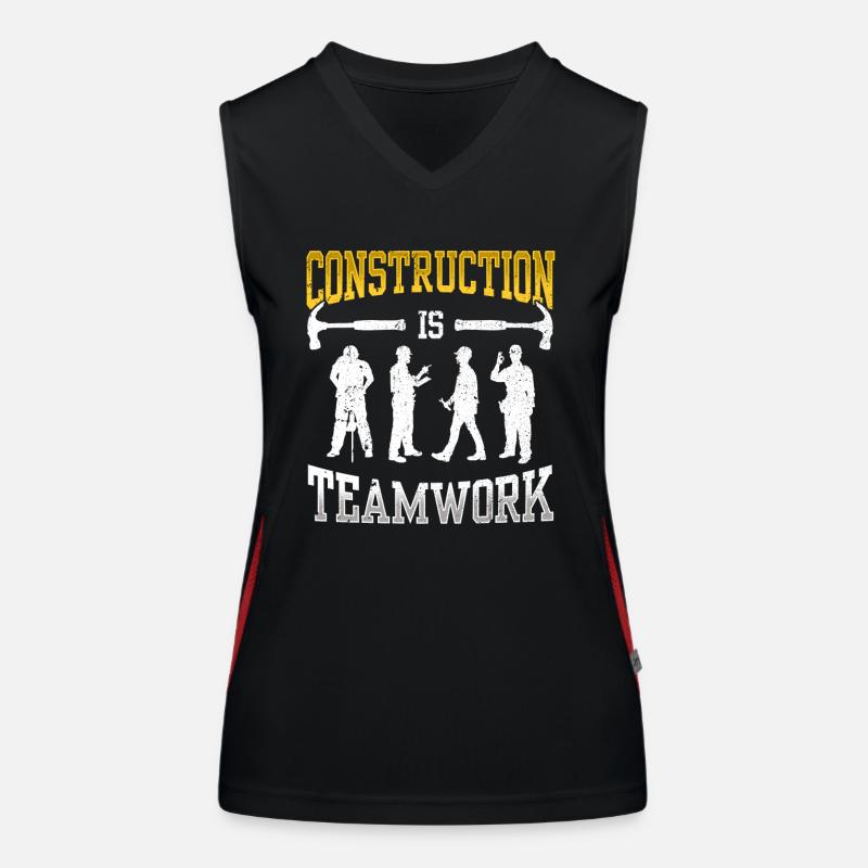 Les travaux de construction sont un travail d’équipe Travail d’équipe Construction Chantier de construction Débardeur respirant contrasté Femme