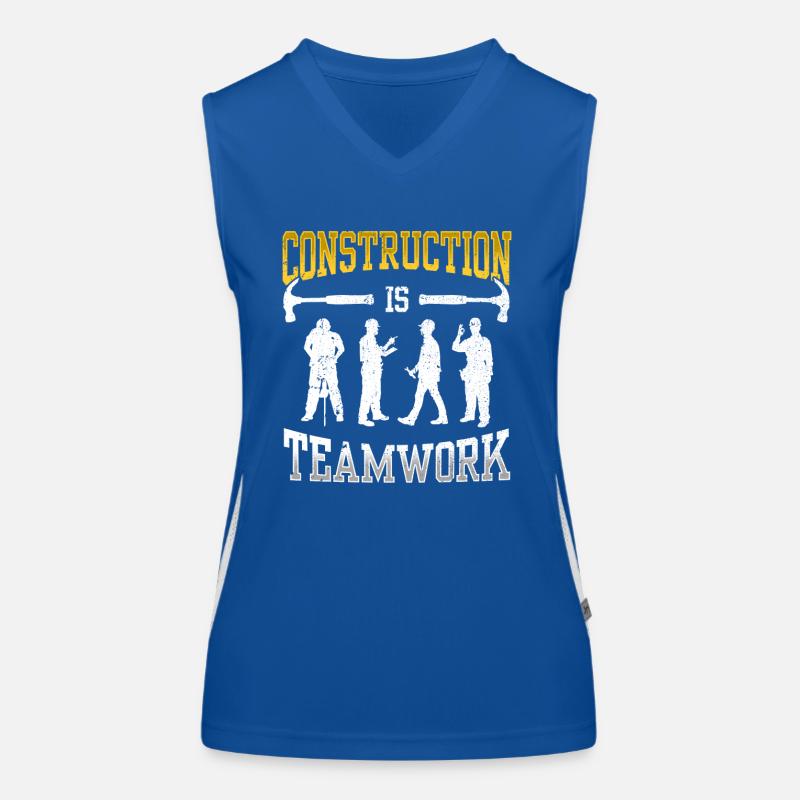 Les travaux de construction sont un travail d’équipe Travail d’équipe Construction Chantier de construction Débardeur respirant contrasté Femme
