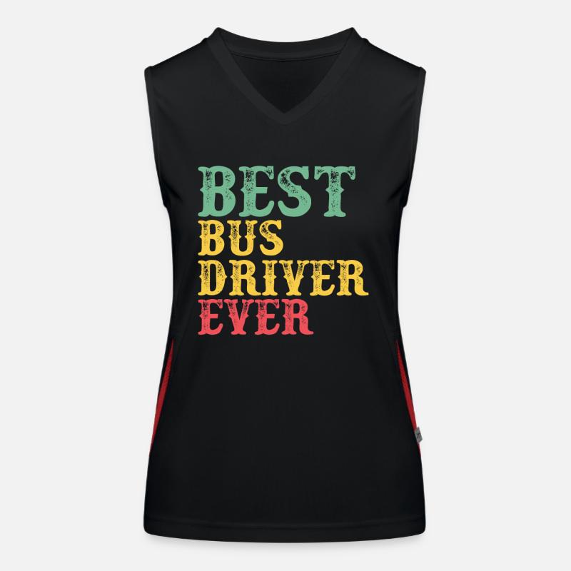 Busfahrer Berufung Beruf Arbeit Geschenk Funktionelles Kontrast-Tank Top für Frauen