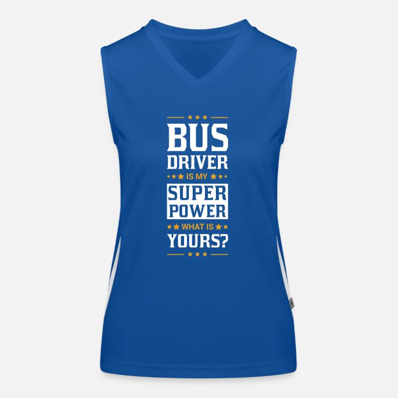 Busfahrer Berufung Beruf Arbeit Geschenk Funktionelles Kontrast-Tank Top für Frauen