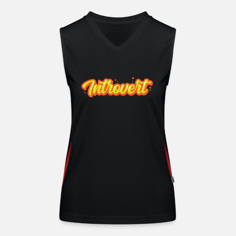 Introverted Shy Introverted Sarcasm Women's Functional Contrast Tank Top