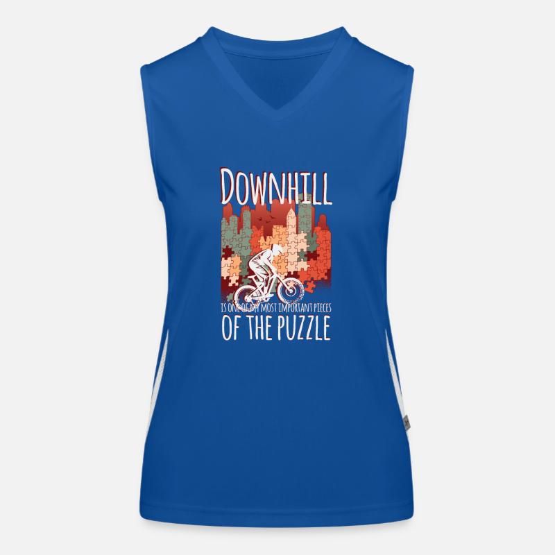 Downhill, das Puzzlestück Funktionelles Kontrast-Tank Top für Frauen
