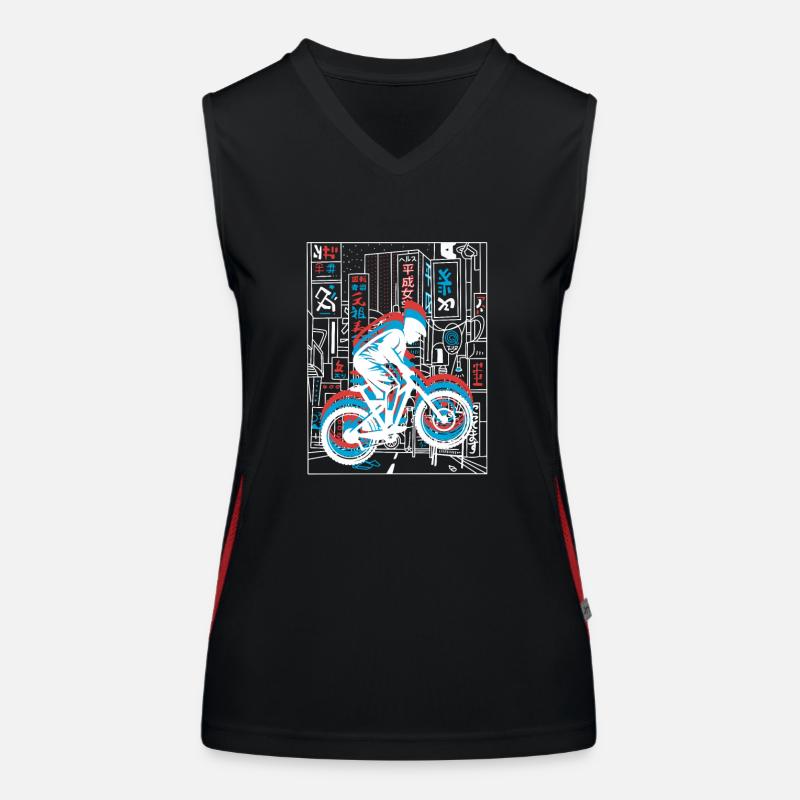 Vaporwave Synthwave Skyline Descente Débardeur respirant contrasté Femme