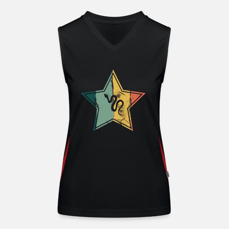 Snake Retro Reptile Python Idée cadeau Débardeur respirant contrasté Femme