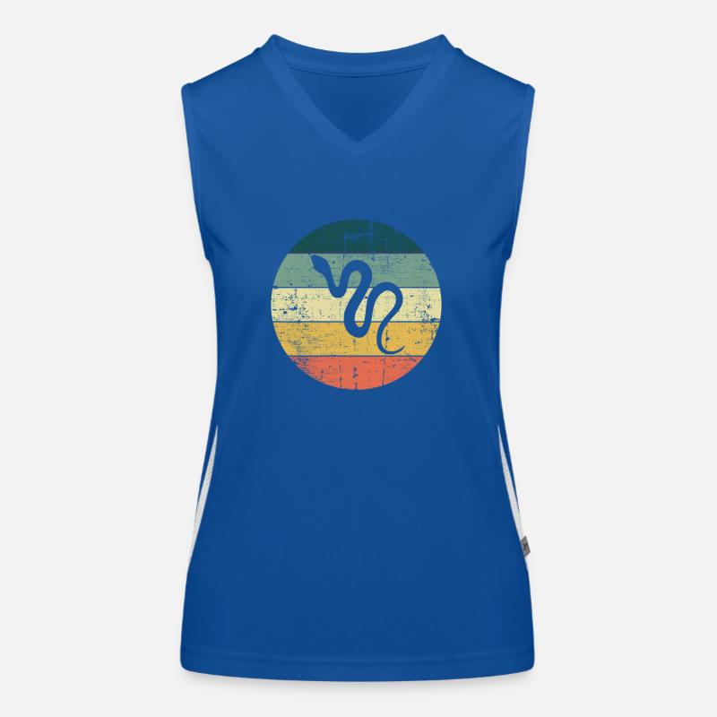 Snake Retro Reptile Python Gift idea Funktionelles Kontrast-Tank Top für Frauen
