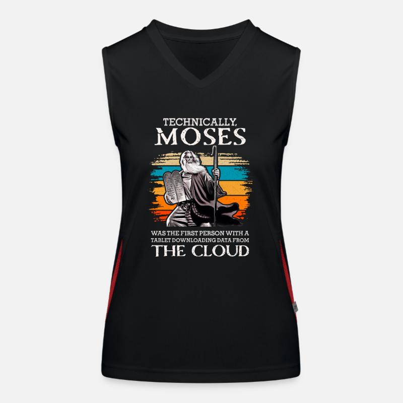 Moises First Daten hochladen Englisch Tablet Funktionelles Kontrast-Tank Top für Frauen