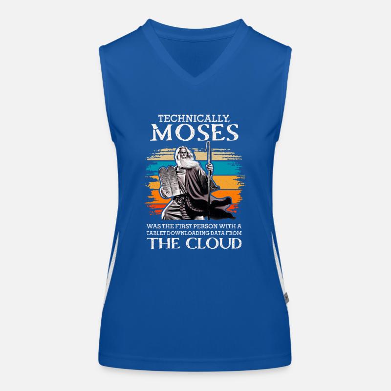 Moises First upload data English tablet Women's Functional Contrast Tank Top