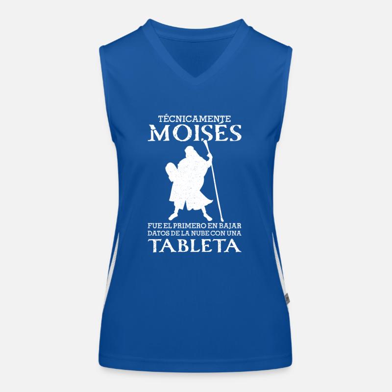 Moises First upload data cloud tablet Women's Functional Contrast Tank Top