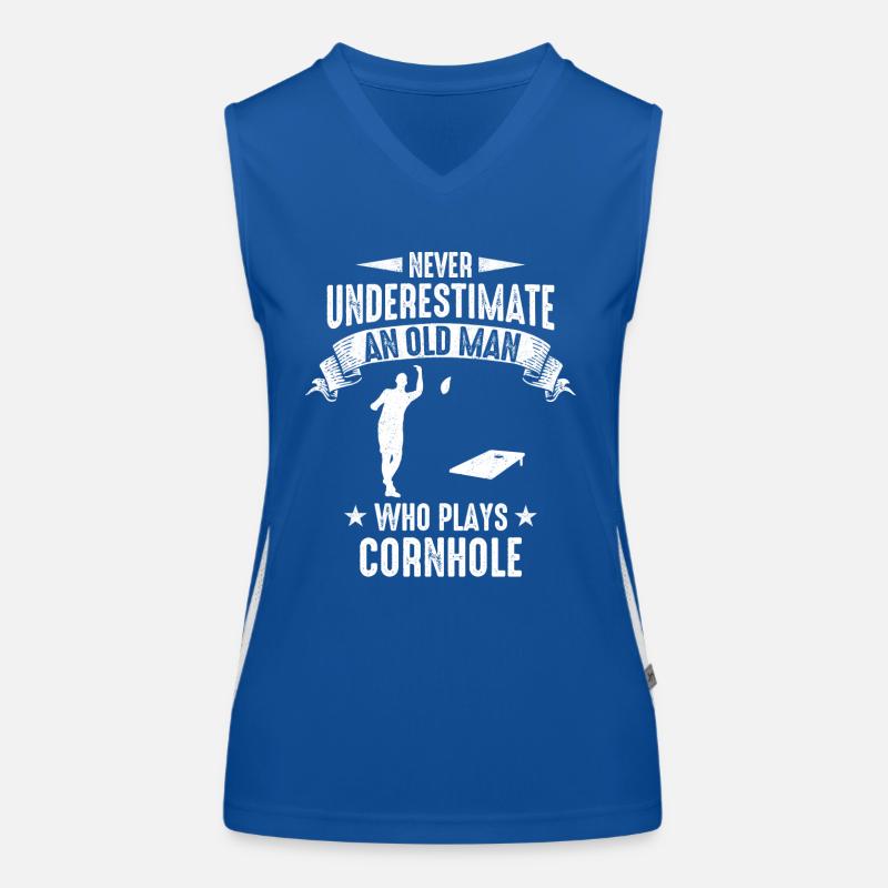 Cornhole Bean Bag Cornhole Spieler Funktionelles Kontrast-Tank Top für Frauen