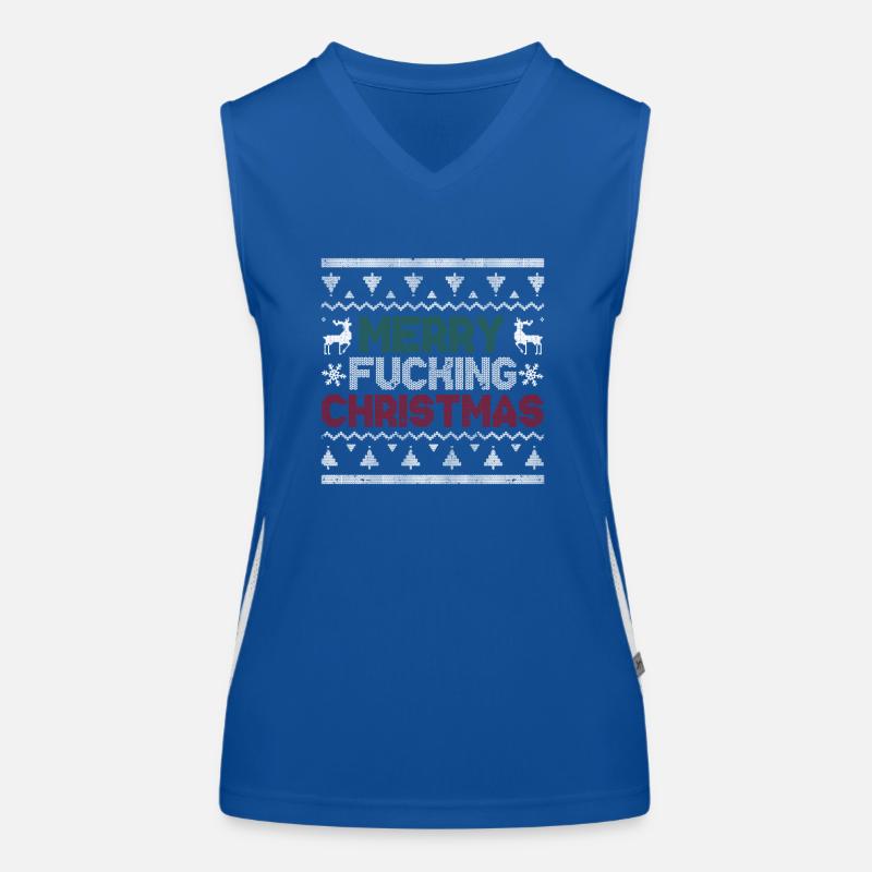 Joyeux Putain Noël Ugly Noël Débardeur respirant contrasté Femme